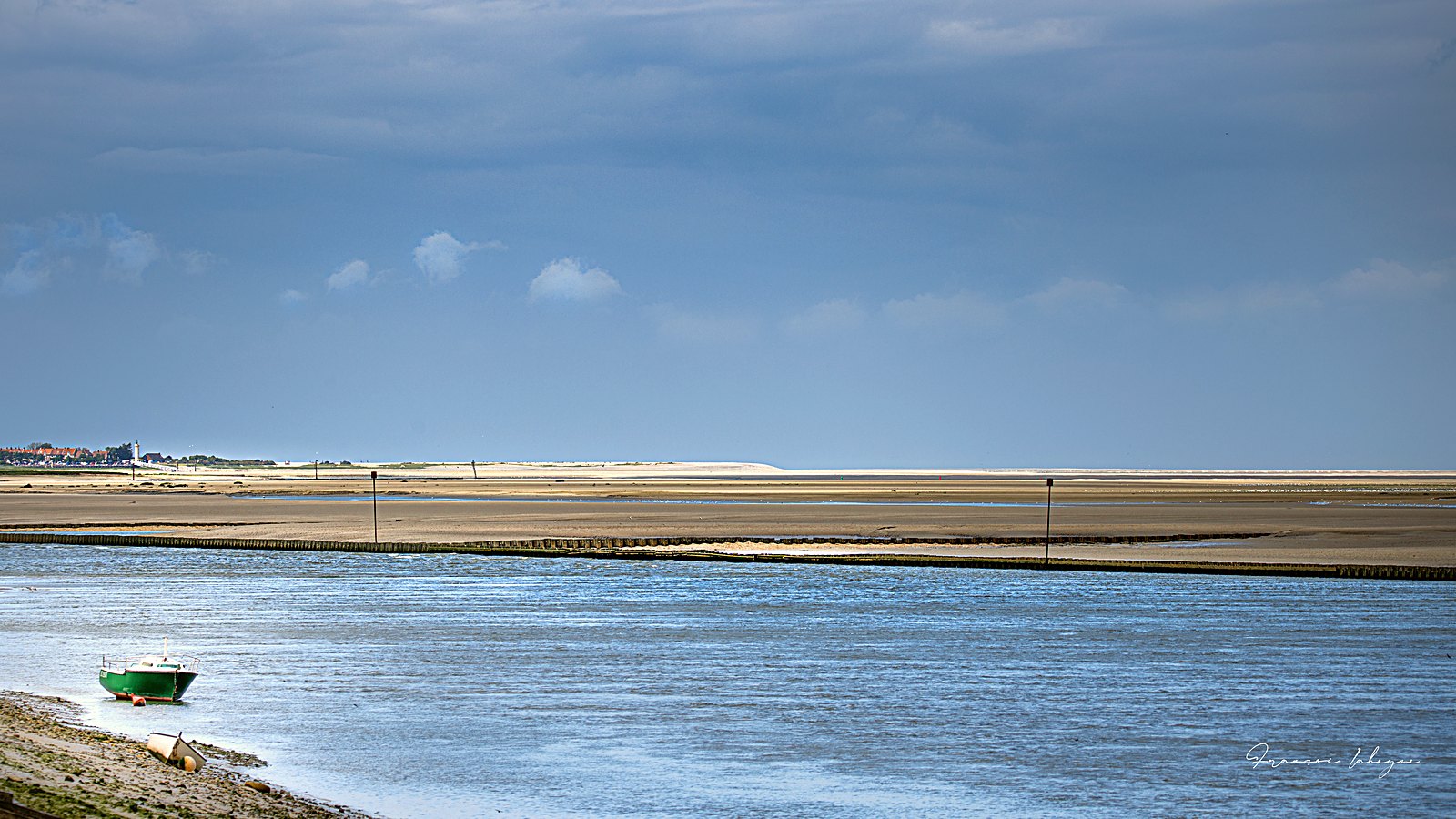 La baie de Somme vue vers la pointe du Hourdel, dans la Somme