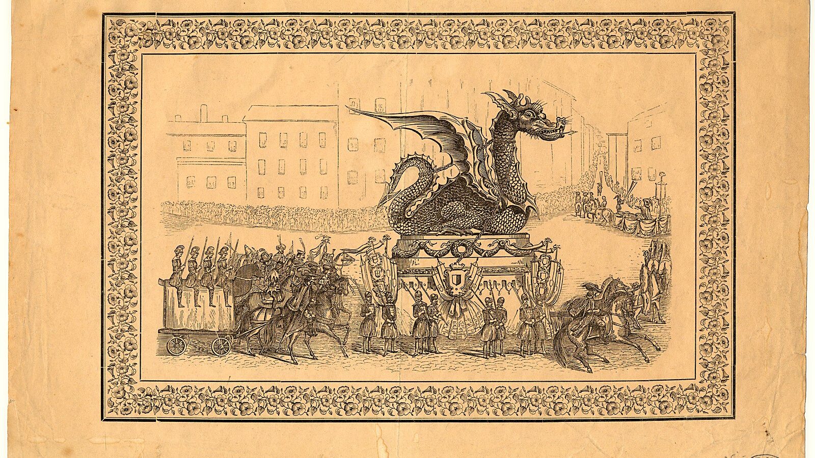 Effigie du Graoully, dragon légendaire de Metz, portée lors d'une procession