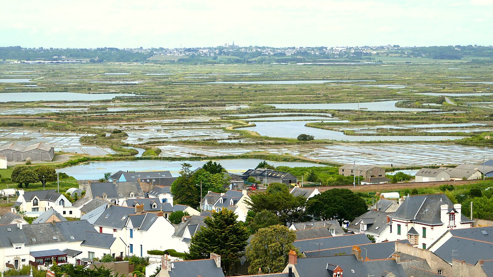 Les marais salants de Guérande vus depuis le clocher de Batz-sur-Mer