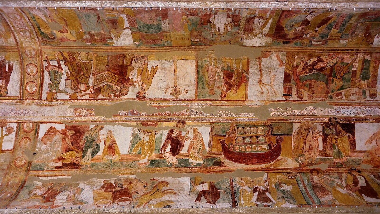 Les peintures romanes de la voûte de la nef de l'abbaye de Saint-Savin-sur-Gartempe
