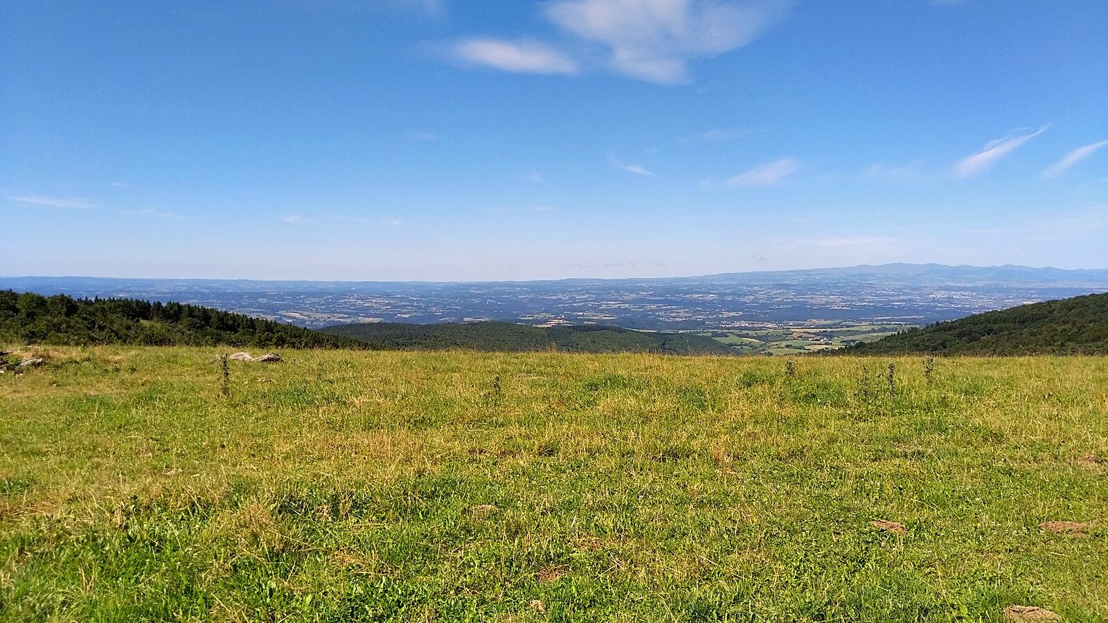 Le paysage de landes et de forêts du massif de la Margeride